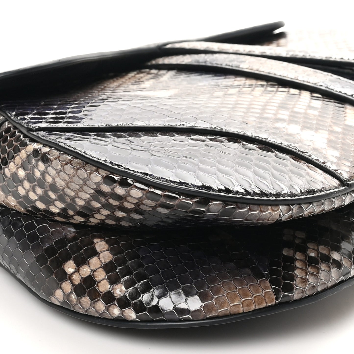Snakeskin Saddle Bag Brown