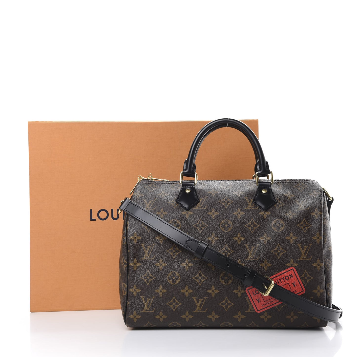 Monogram My World Tour Speedy Bandouliere 30 Black