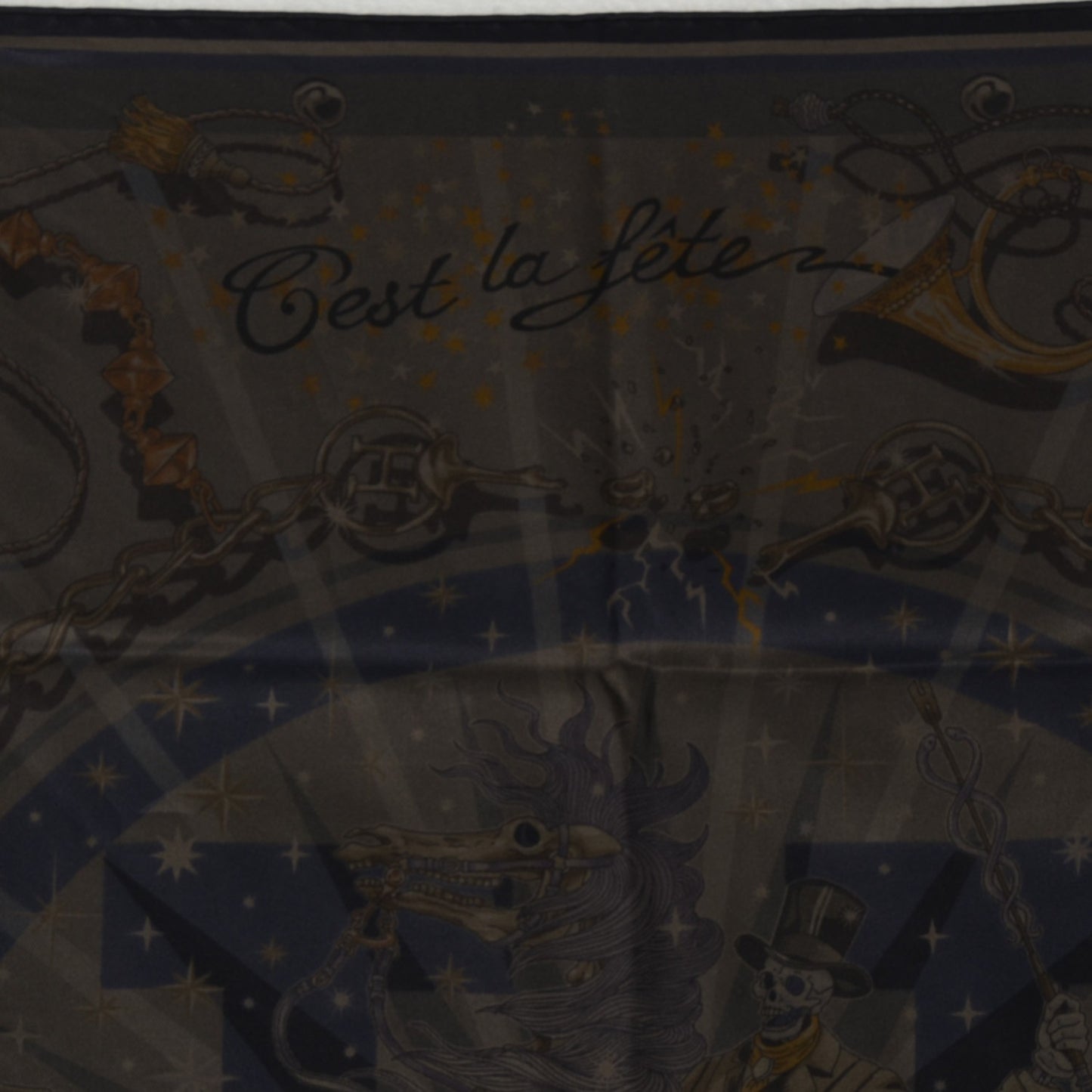 Silk C'Est La Fete Scarf 70 Surteint Kaki Pap H