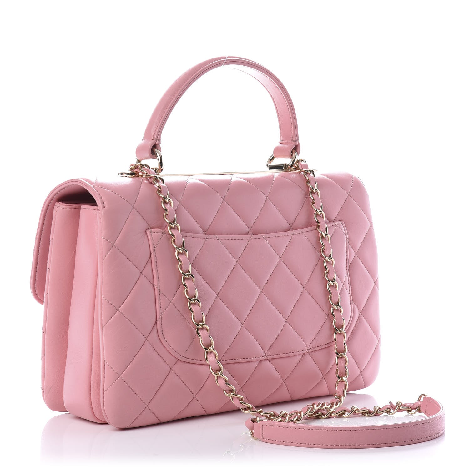 Chanel Lambskin Quilted Medium Trendy CC Flap Dual Handle Bag Pink 4 of 13