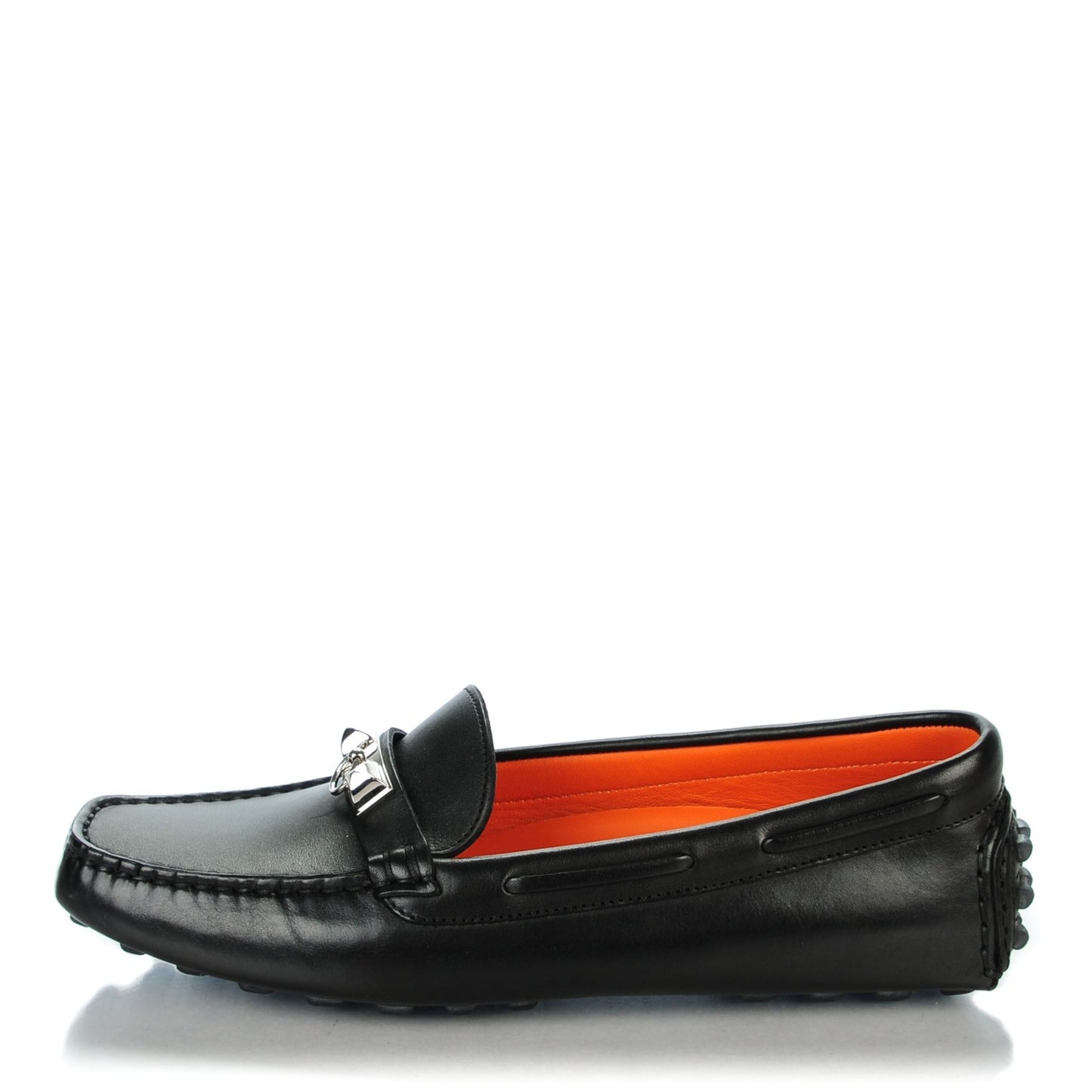 Supple Calfskin Irving Driving Moccasin Loafers 36.5 Black