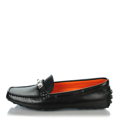Hermes Supple Calfskin Irving Driving Moccasin Loafers 36.5 Black 1 of 9