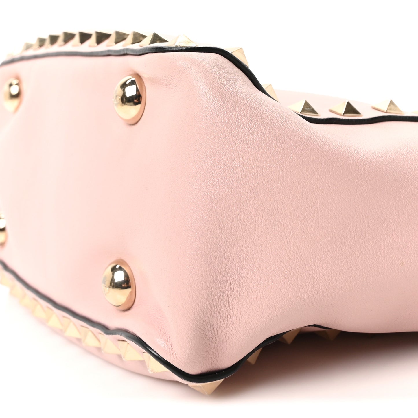 Vitello Mini Rockstud Tote Water Rose