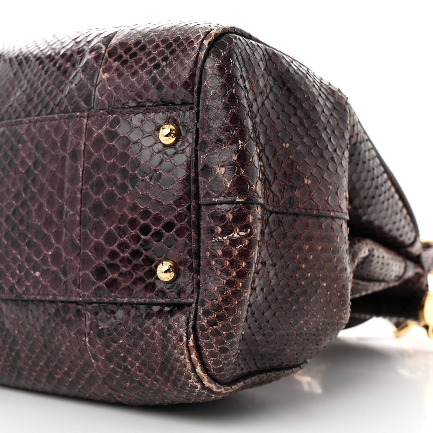 Snakeskin Large Miss Sicily Satchel Purple