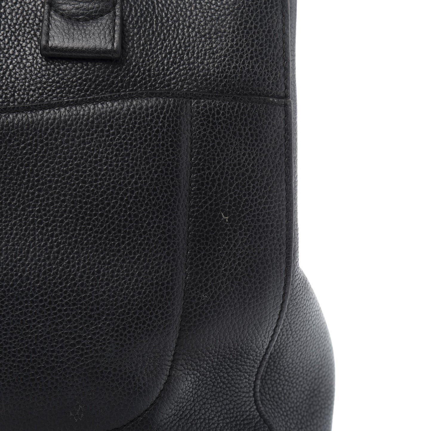 Grained Calfskin Small Neo Executive Shopper Tote Black