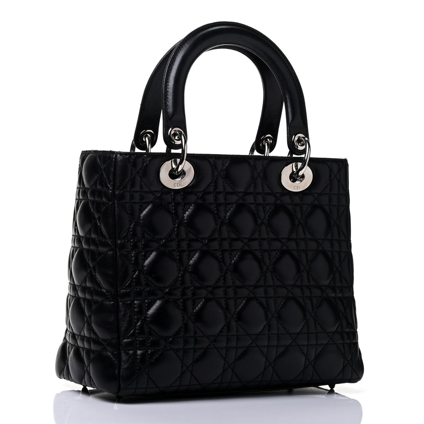 Lambskin Cannage Medium Lady Dior Black