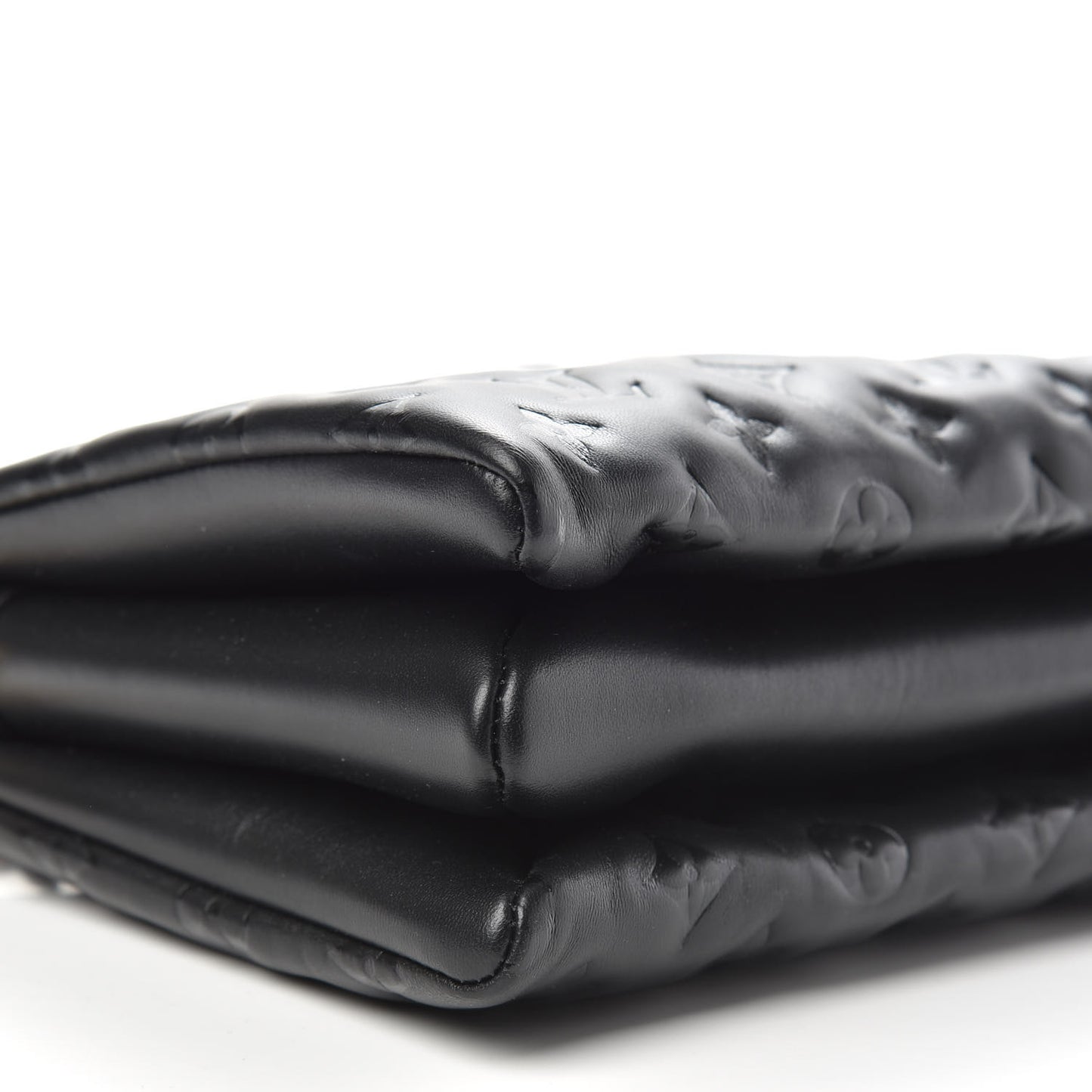 Lambskin Embossed Monogram Coussin PM Black