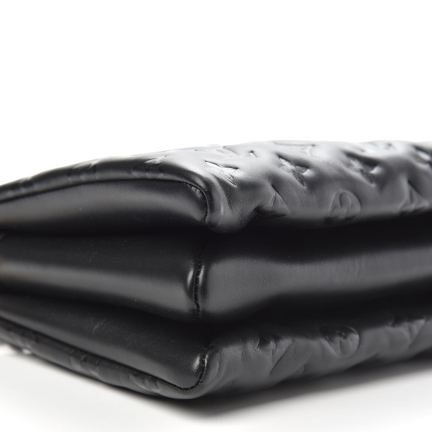 Louis Vuitton Lambskin Embossed Monogram Coussin PM Black 9 of 11