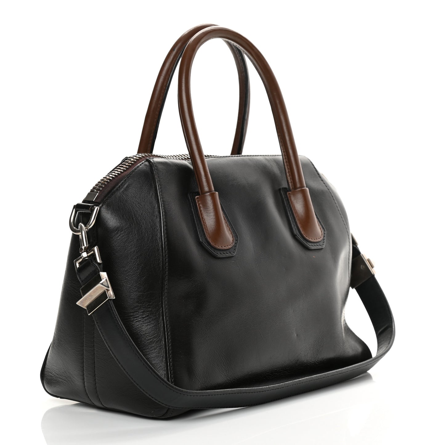 Calfskin Medium Bi-Color Antigona Black Brown