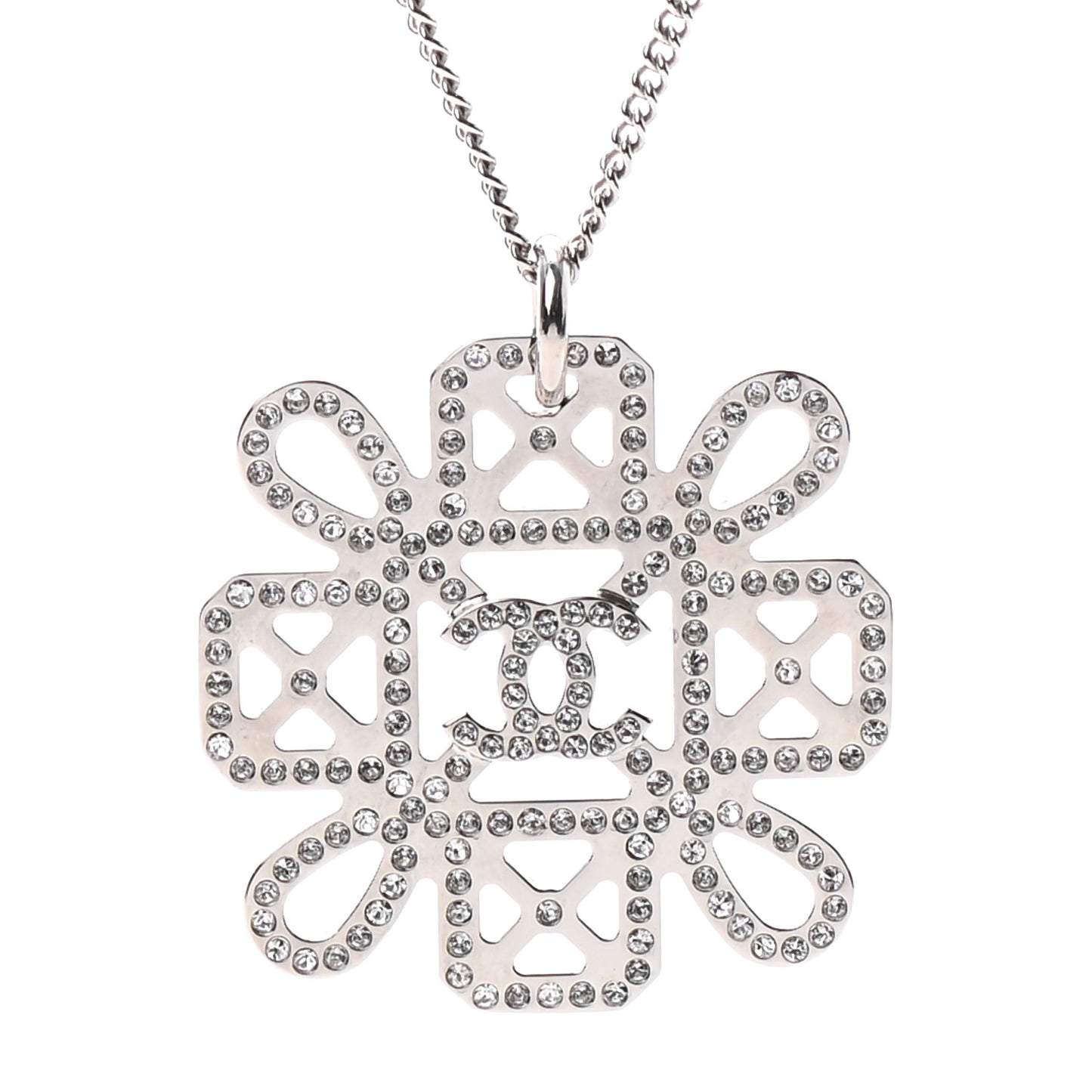 Crystal Strass Necklace Silver