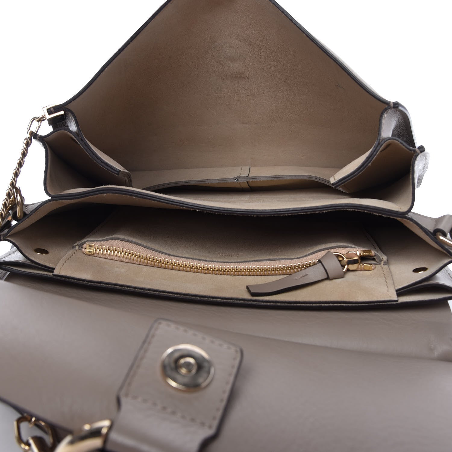 Chloe Calfskin Medium Faye Shoulder Bag Motty Grey 5 of 11