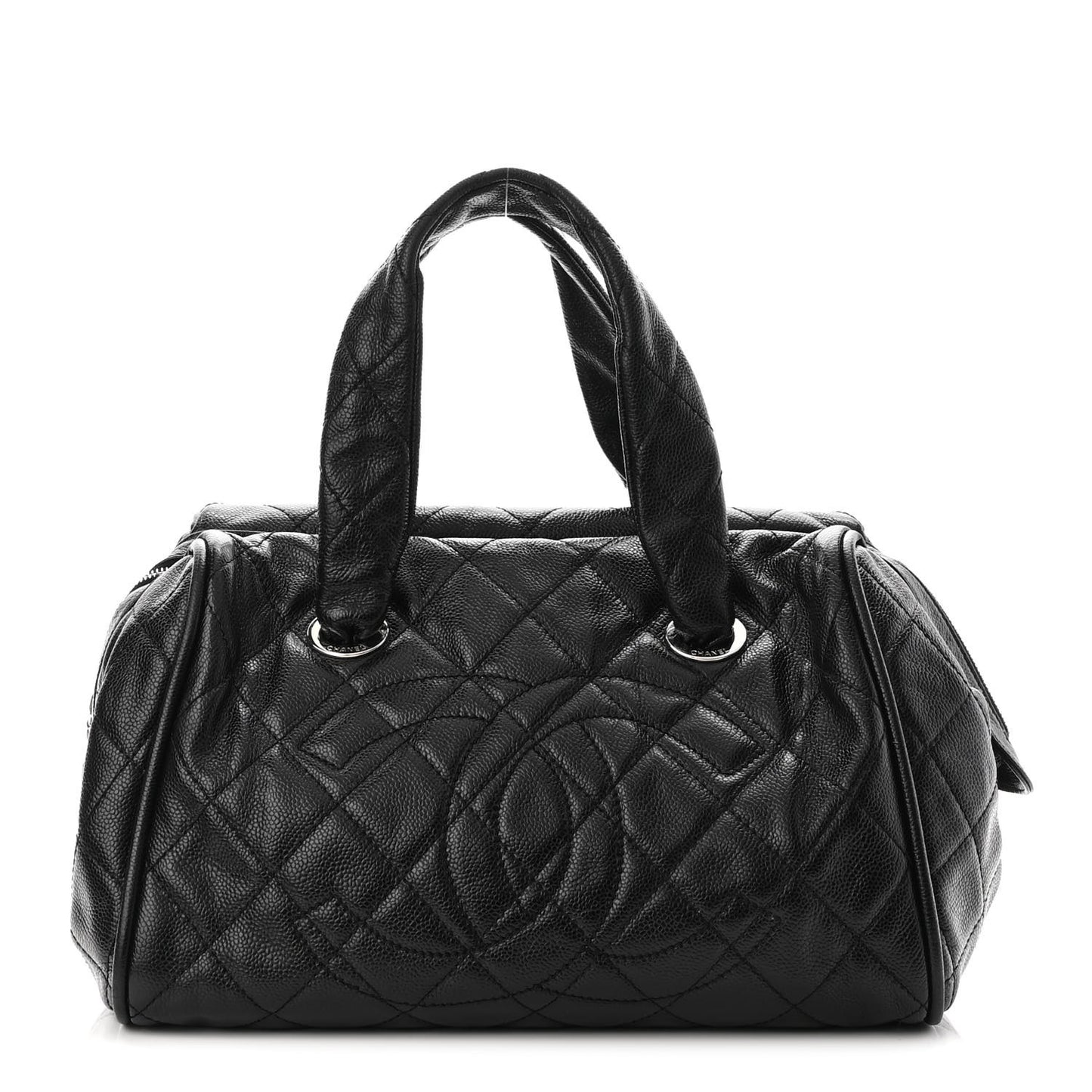 Caviar Quilted CC Timeless Bowler Black