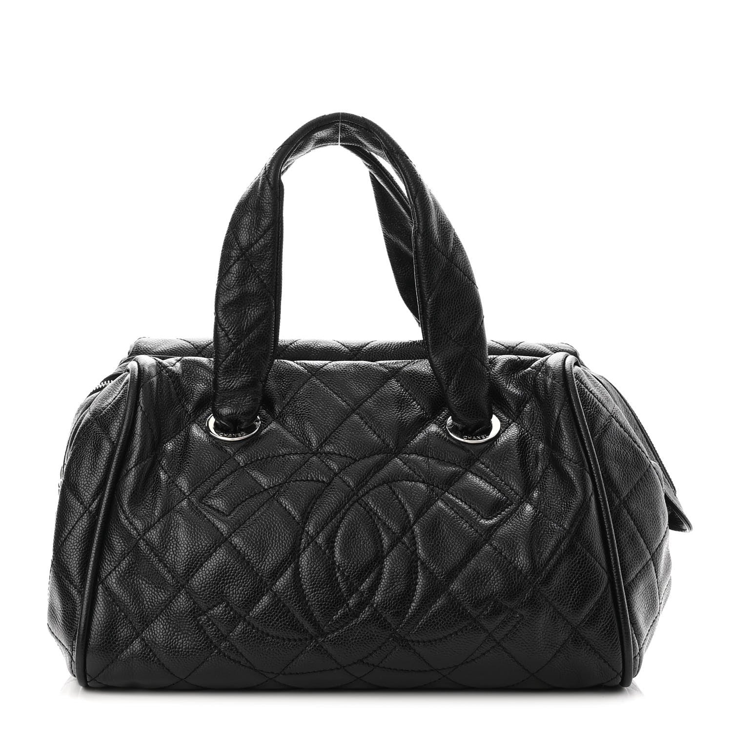Chanel Caviar Quilted CC Timeless Bowler Black 1 of 10