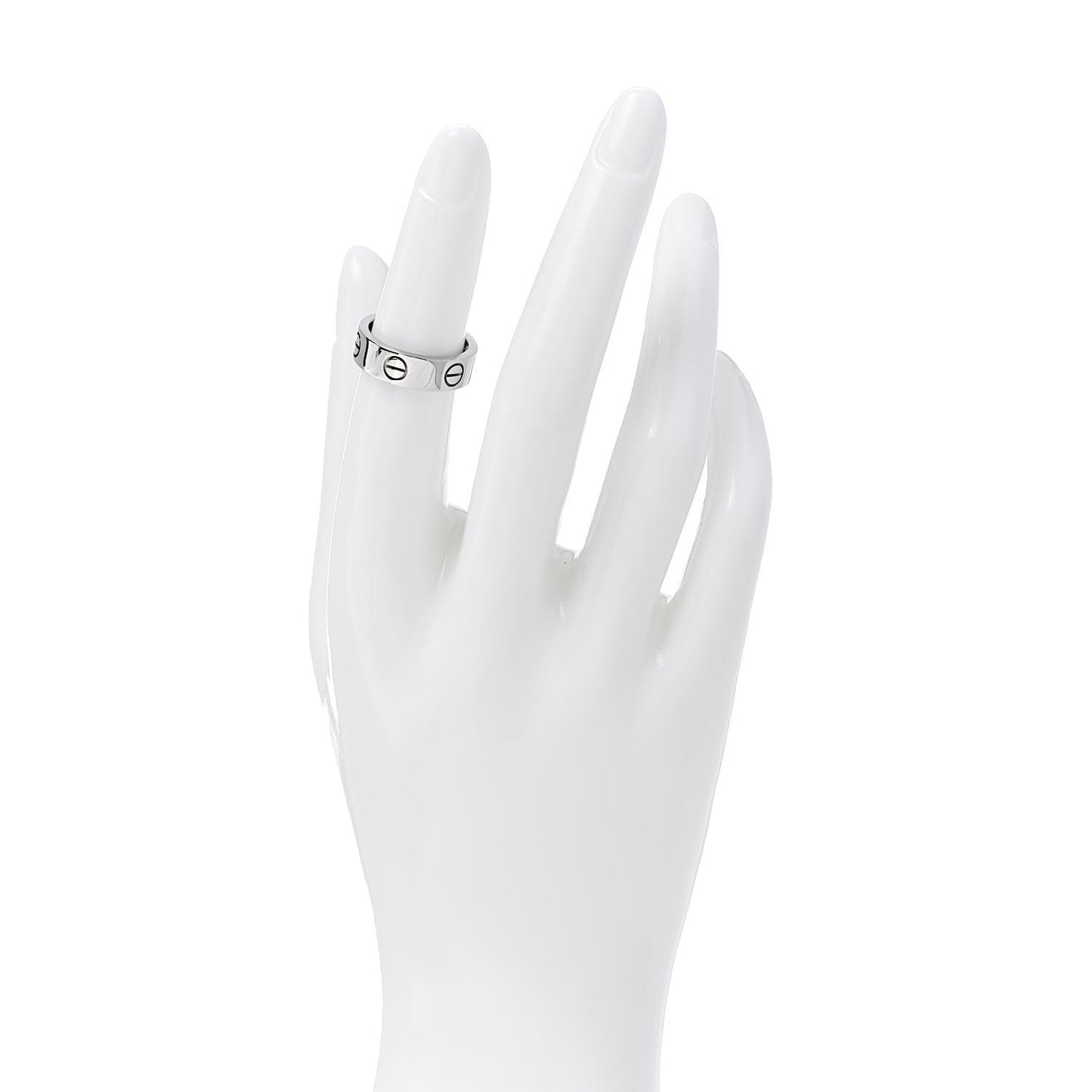 18K White Gold 5.5mm LOVE Ring 50 5.25
