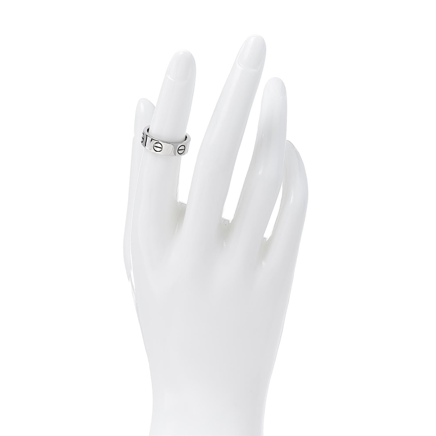 Cartier 18K White Gold 5.5mm LOVE Ring 50 5.25 2 of 4
