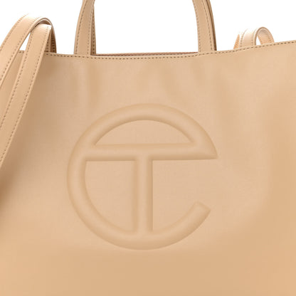 Telfar Vegan Leather Medium Shopping Bag Cream 8 of 10