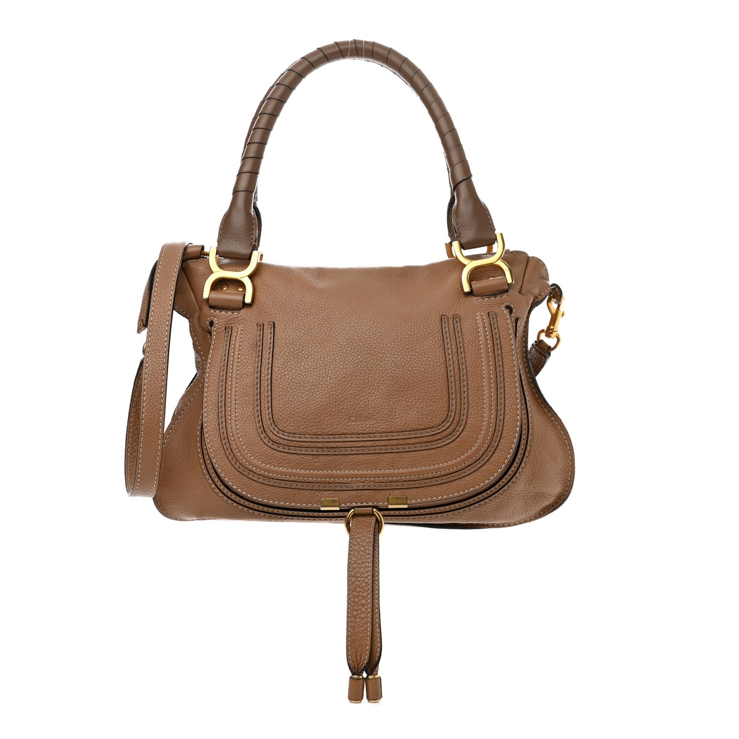 Calfskin Medium Marcie Satchel Nut