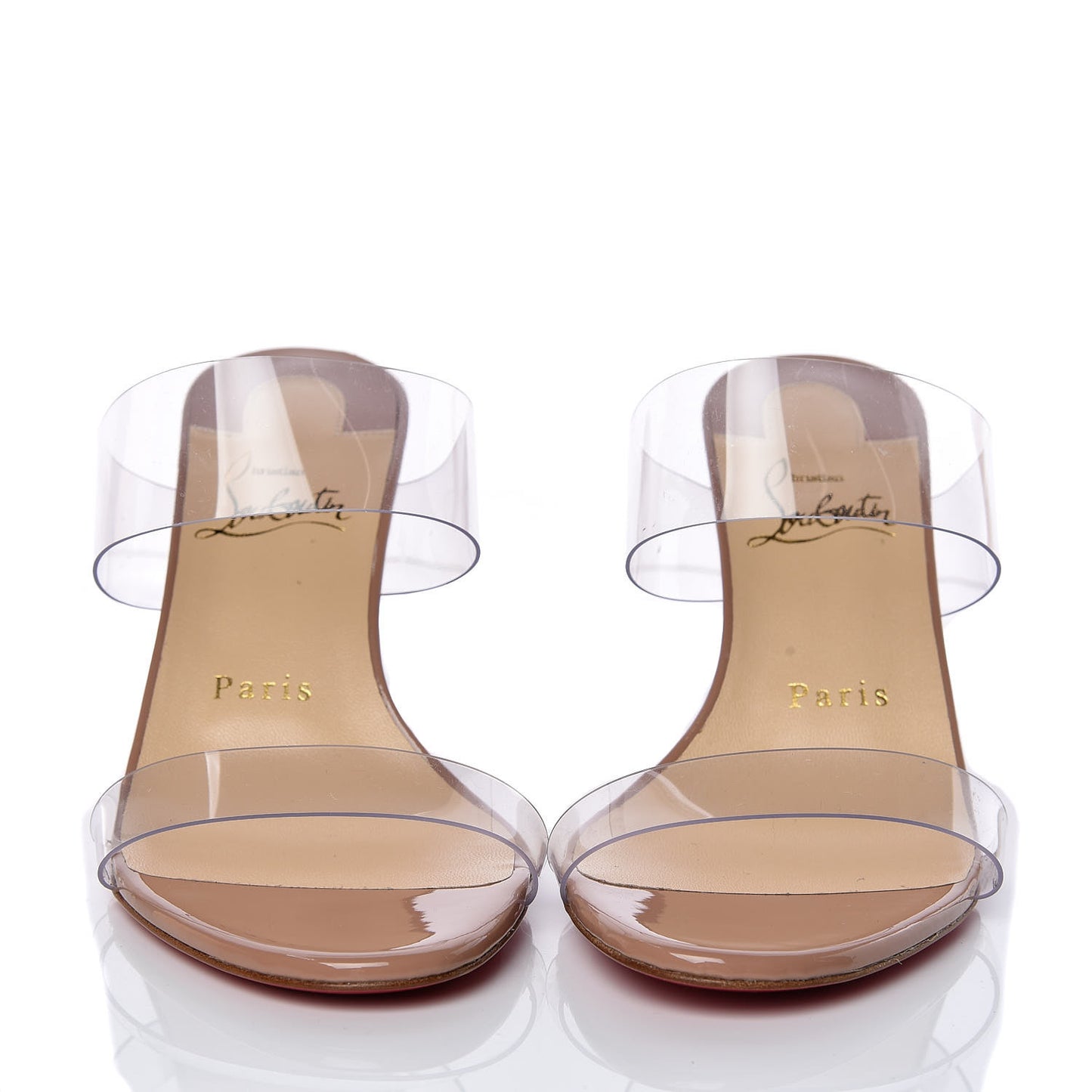 Patent PVC Just Nothing 85 Slide Sandals 36 Nude