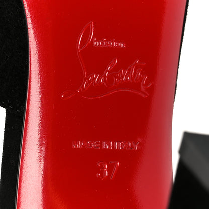 Christian Louboutin Veau Velours Condora 85 Mules 37 Black 8 of 8