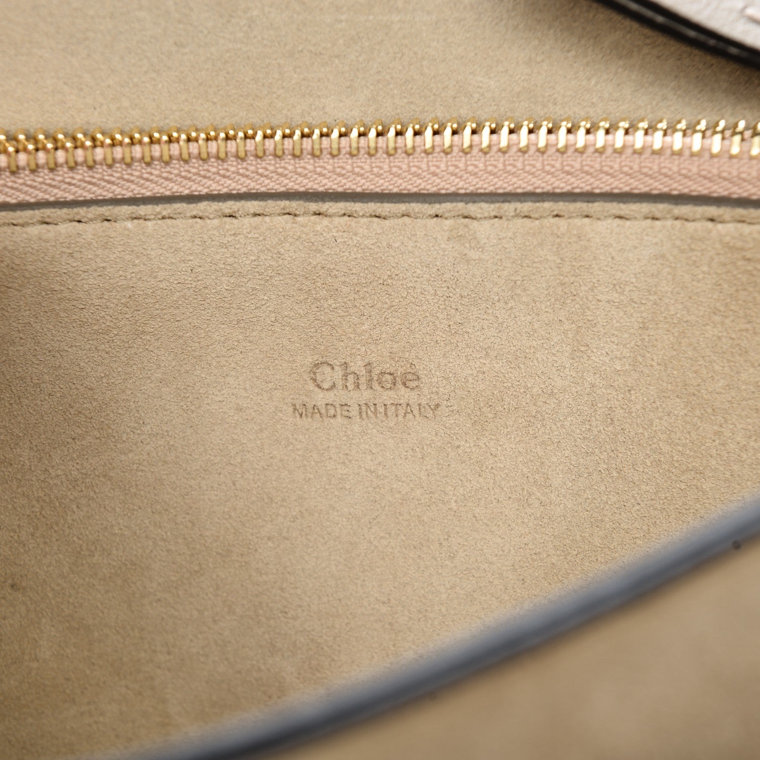 Chloe Calfskin Suede Medium Faye Shoulder Bag Motty Grey 7 of 7