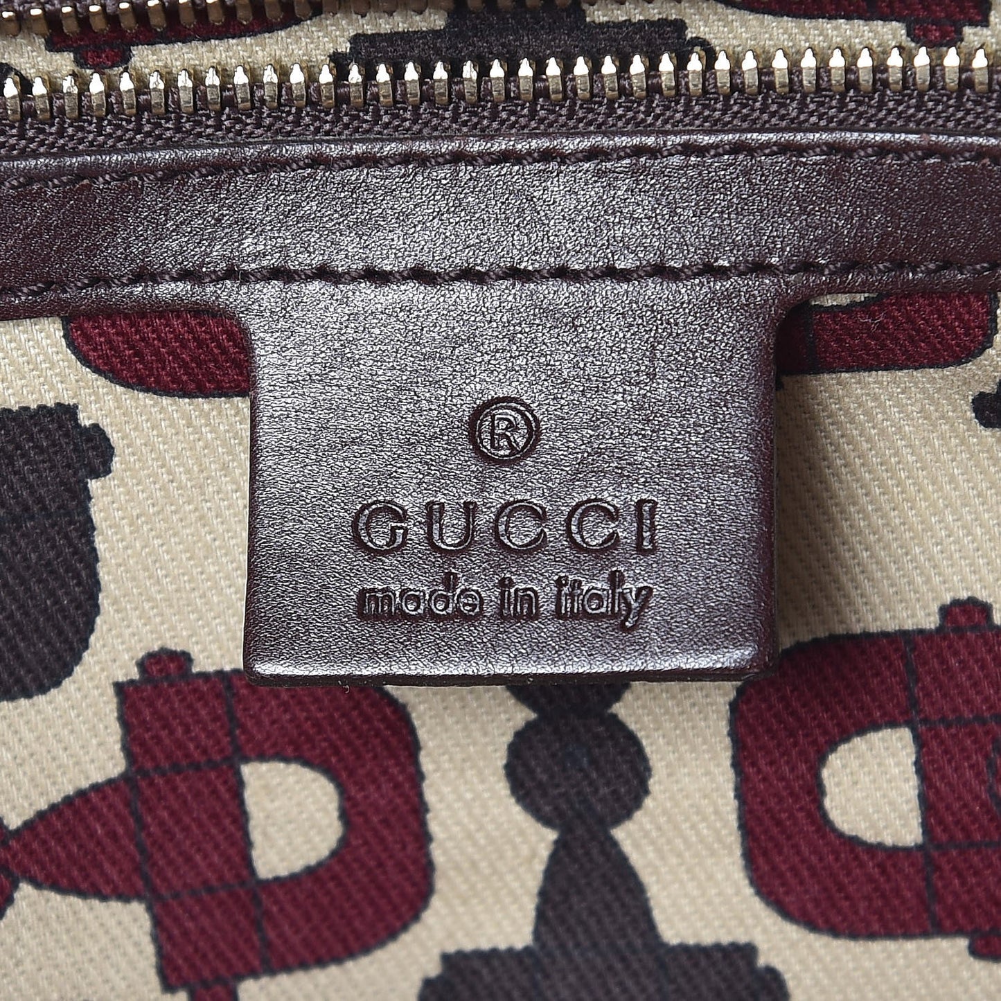 Guccissima Large Wave Boston Dark Brown
