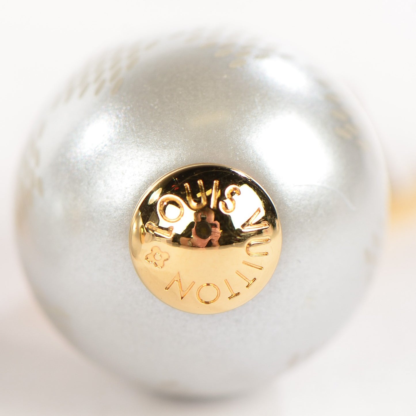 Damier Perle Drop Earrings Grey