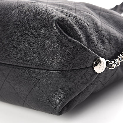 Chanel Grained Calfskin Stitched Medium Braided With Style Hobo Black 9 of 10