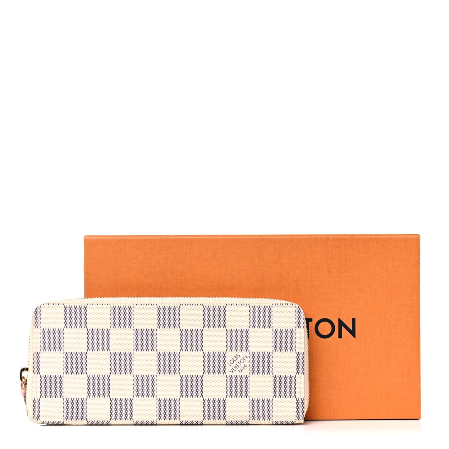 Damier Azur Clemence Wallet Rose Ballerine
