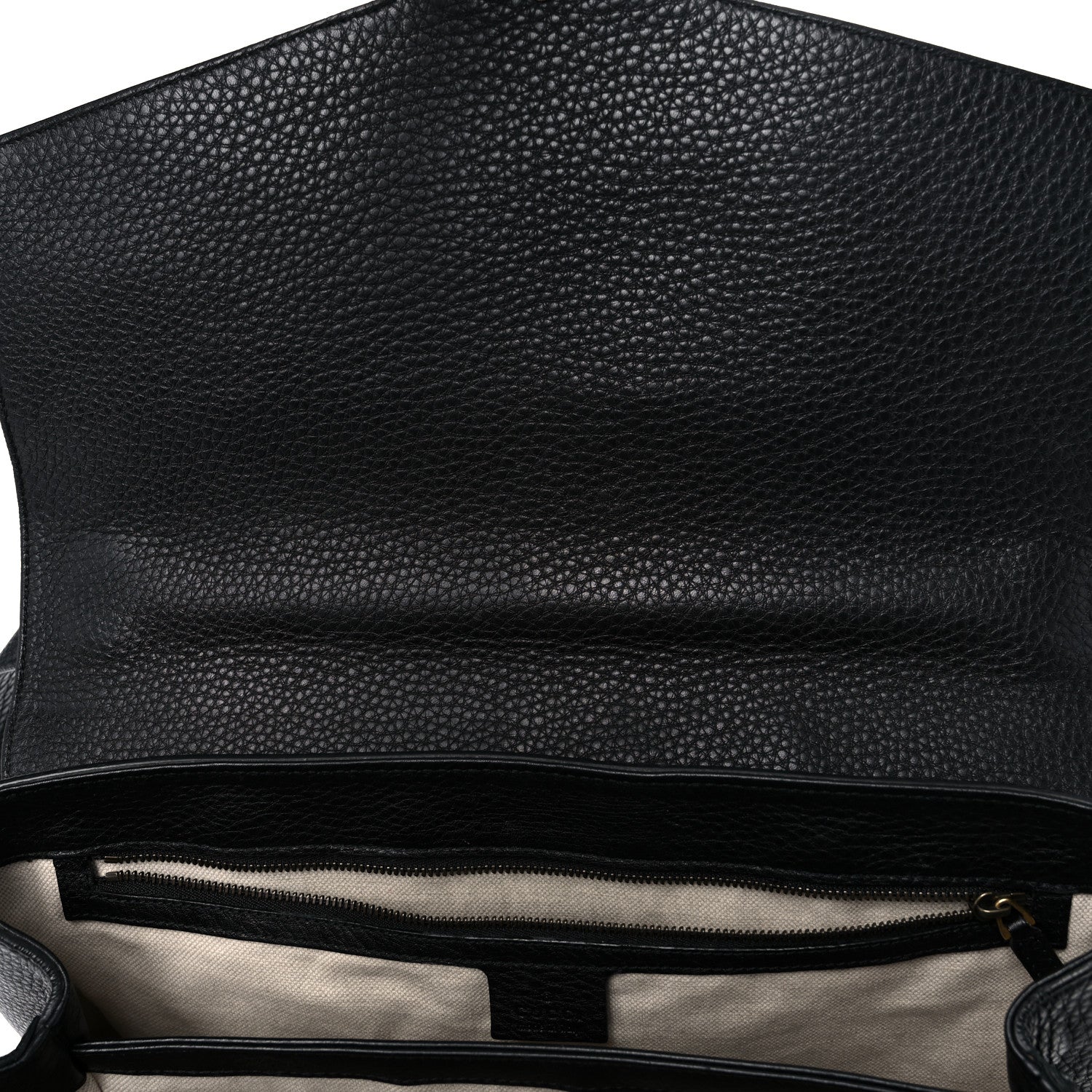 Gucci Calfskin Large GG Marmont Shoulder Bag Black 13 of 17