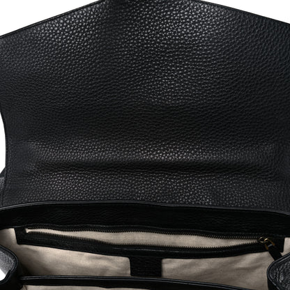 Gucci Calfskin Large GG Marmont Shoulder Bag Black 13 of 17