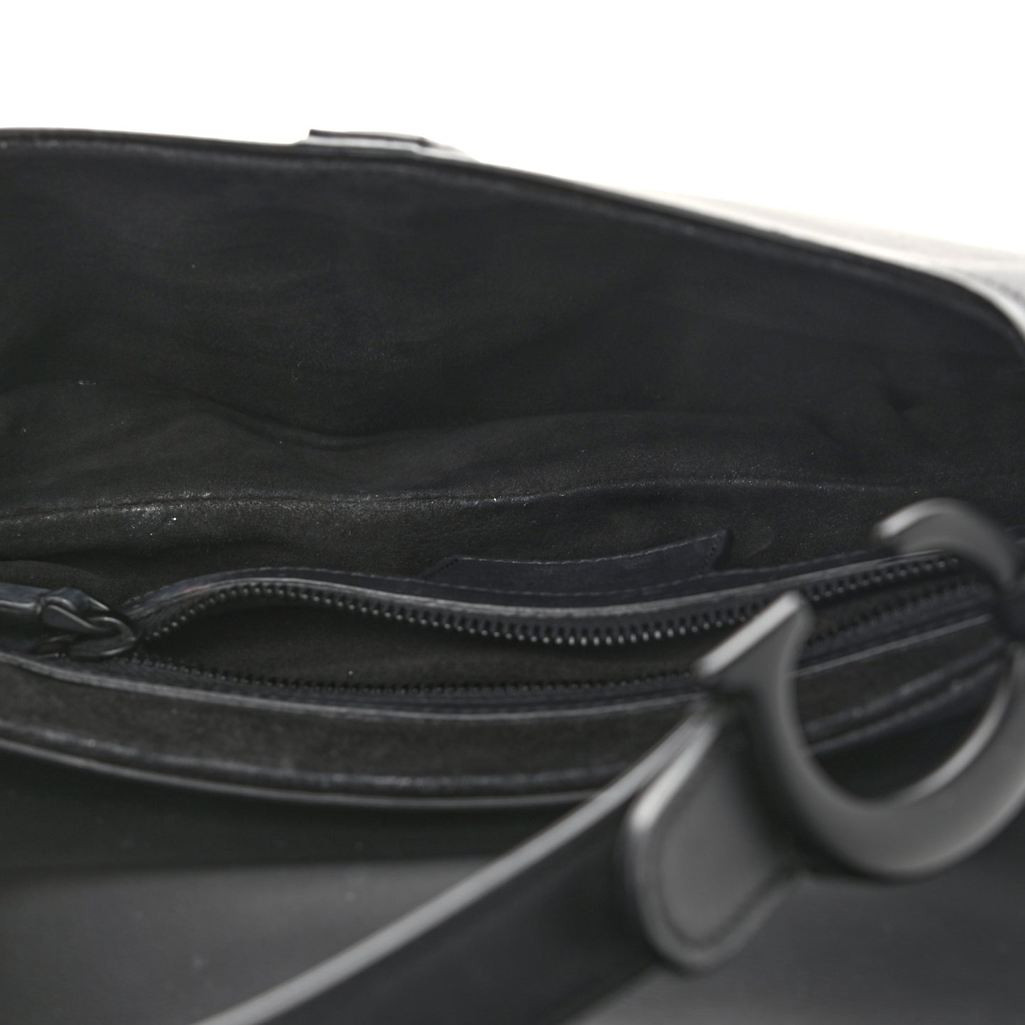 Ultra Matte Calfskin Mini Saddle Bag Black