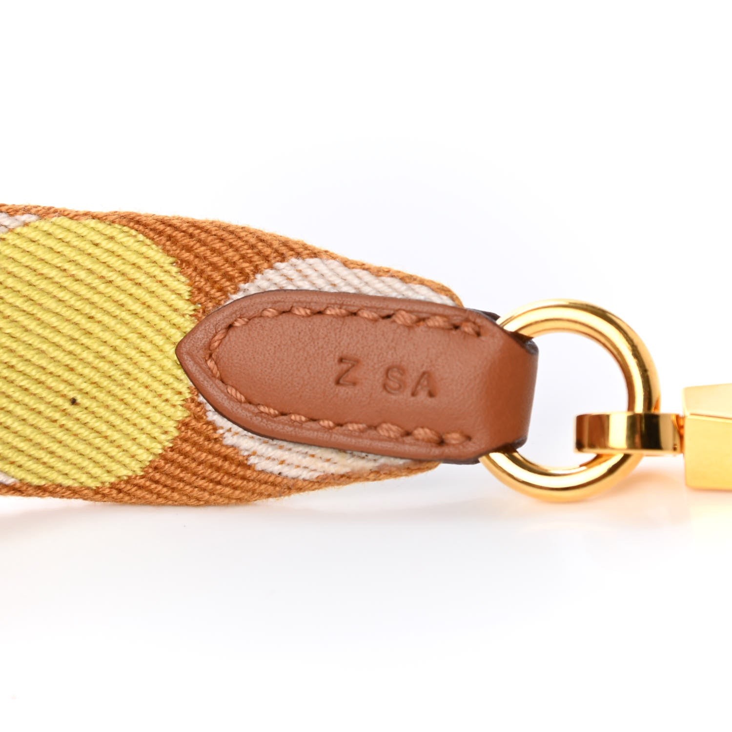 Hermes Toile Swift 25mm Sangle Flipperball Shoulder Strap Caramel Nata Gold 4 of 4
