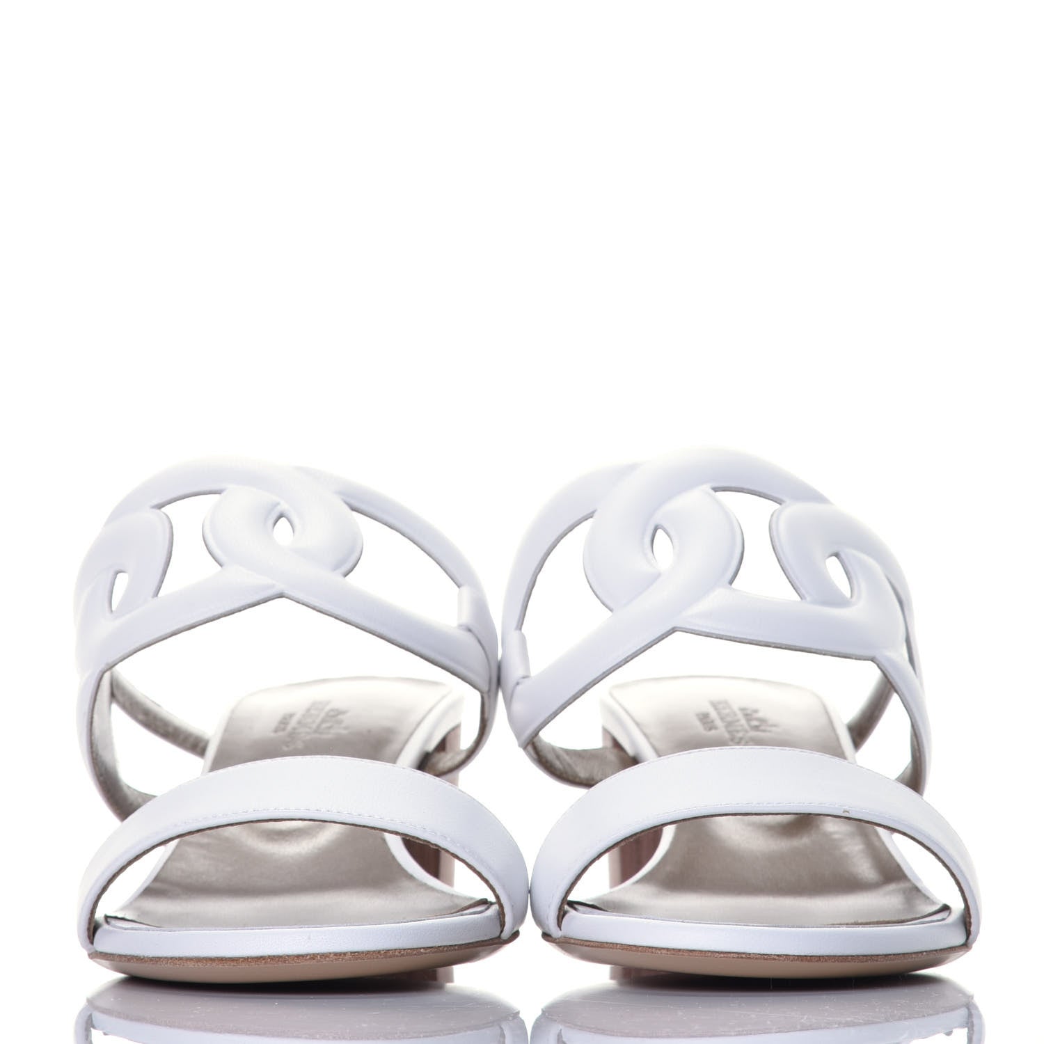 Hermes Nappa Bikini Sandals 37 White 2 of 8