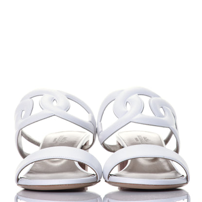 Hermes Nappa Bikini Sandals 37 White 2 of 8