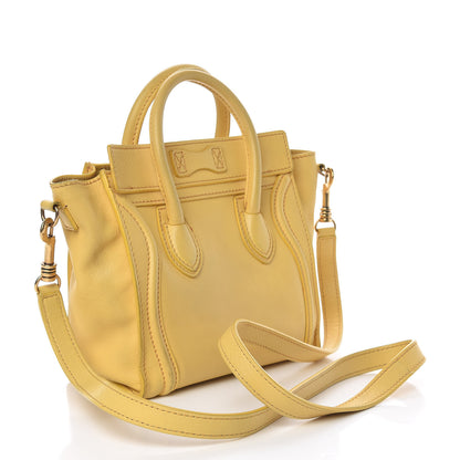 Celine Smooth Calfskin Nano Luggage Citron 3 of 20