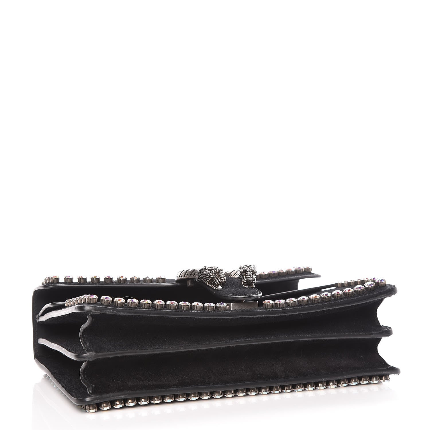 Gucci Suede Crystal Small Dionysus Shoulder Bag Black 4 of 10