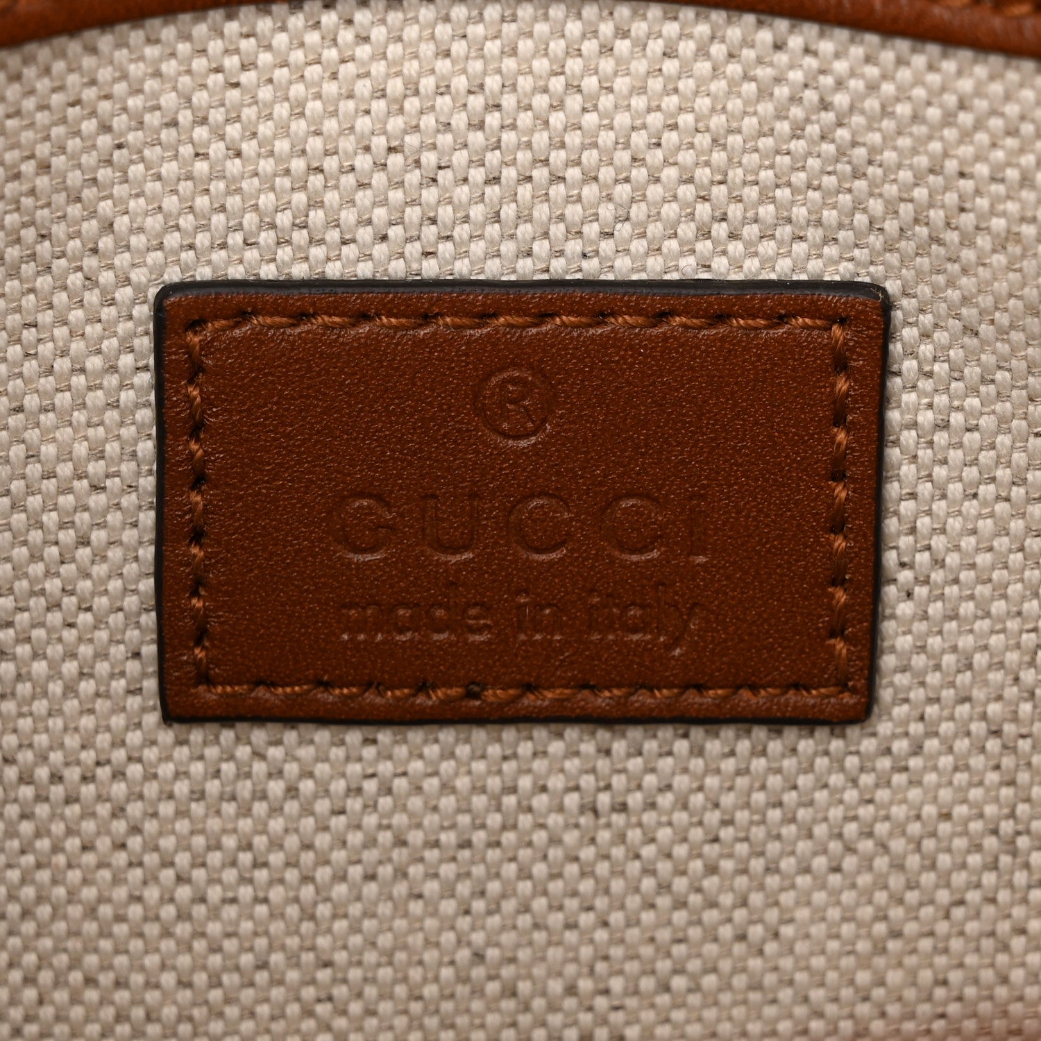 Gucci New Canvas Charisma Calfskin Crystal GG Monogram Mini Horsebit 1955 Shoulder Bag Camel Ebony 6 of 10