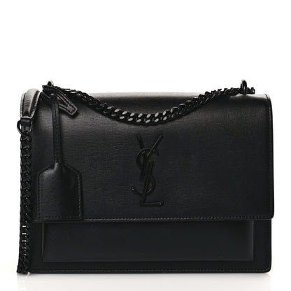 Saint Laurent Calfskin Medium Monogram Sunset Black 1 of 9