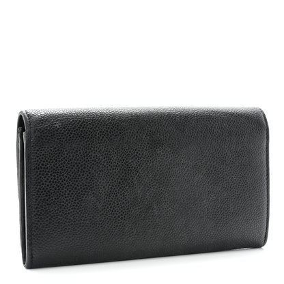 Chanel Caviar Timeless CC Large Gusset Flap Wallet Black 3 of 8