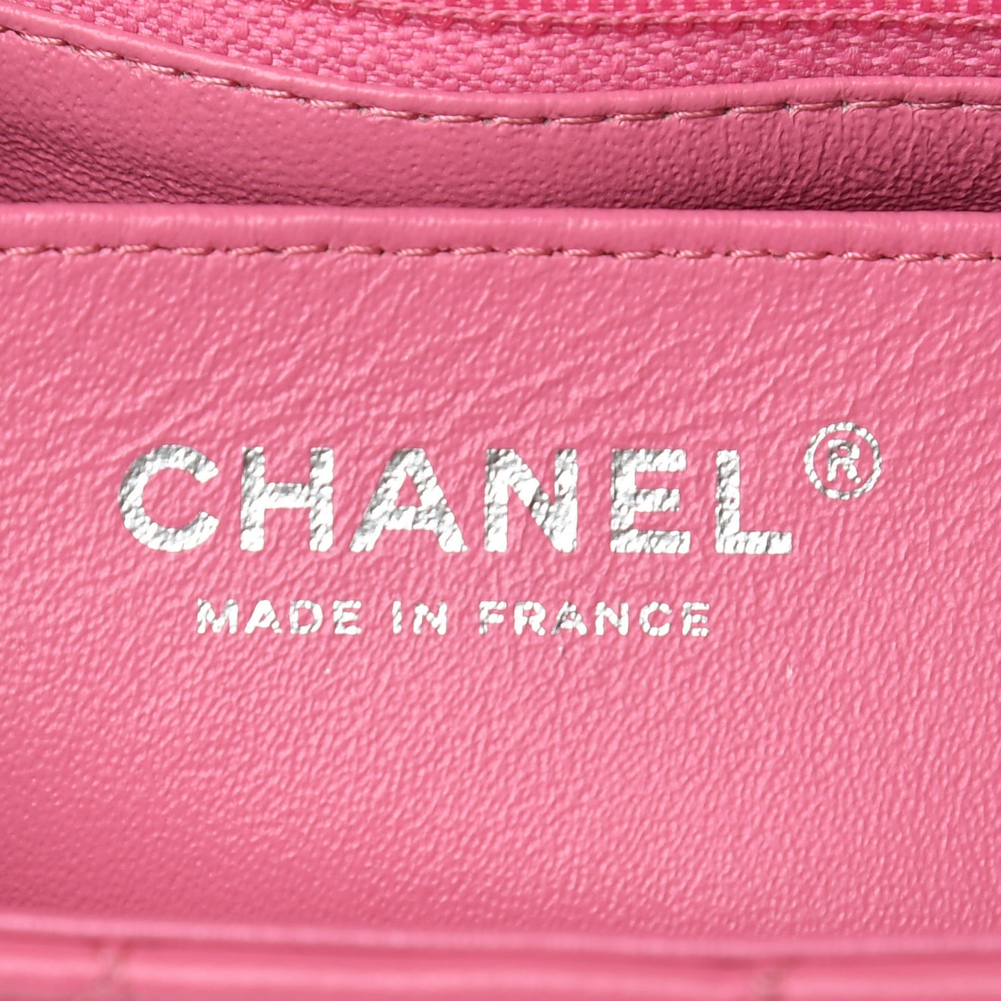 Lambskin Quilted Mini Rectangular Flap Pink