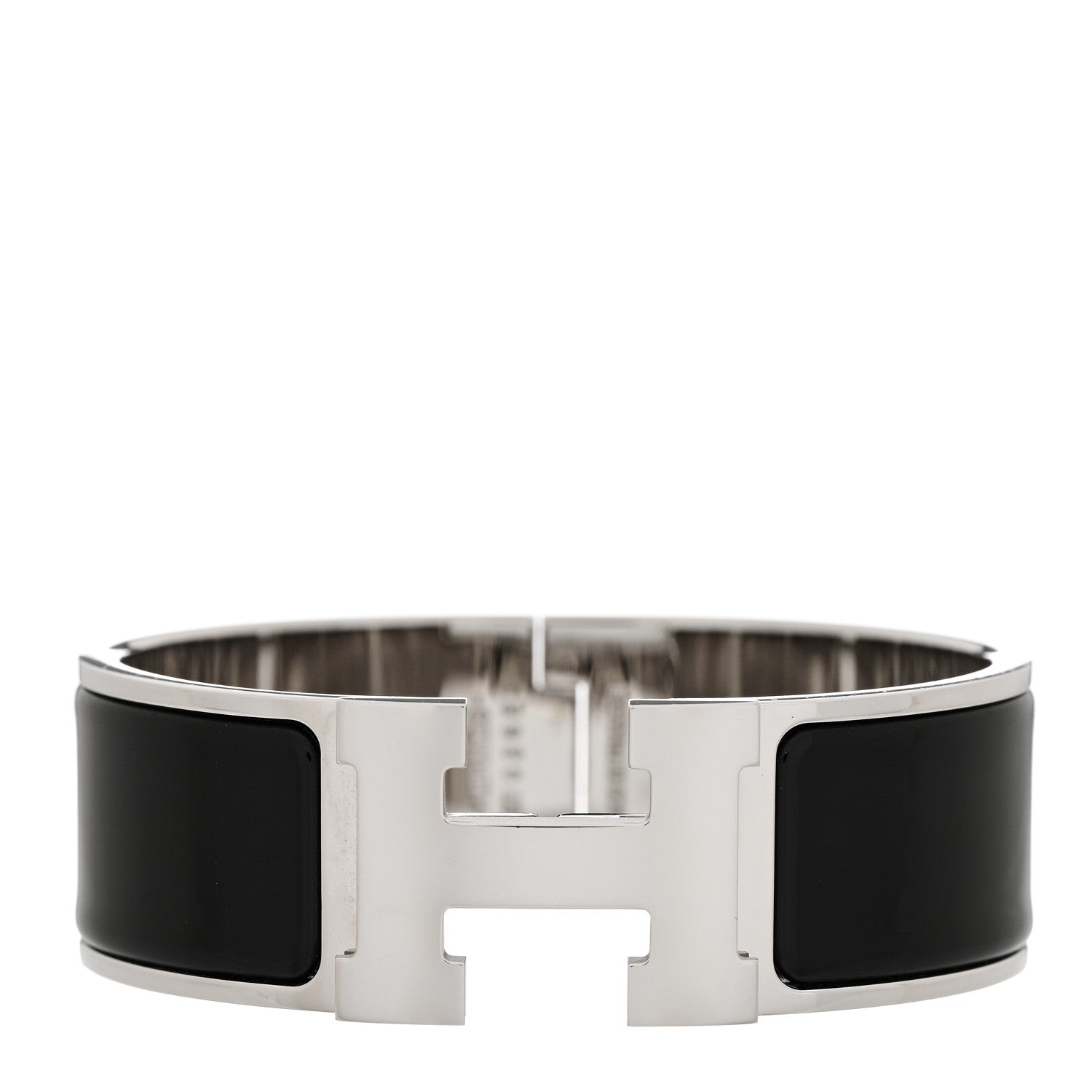 Hermes Enamel Wide Clic Clac H Bracelet PM Black 1 of 4