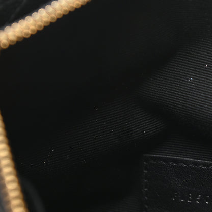 Saint Laurent Grain De Poudre Chevron Monogram Bill Pouch Black 8 of 9
