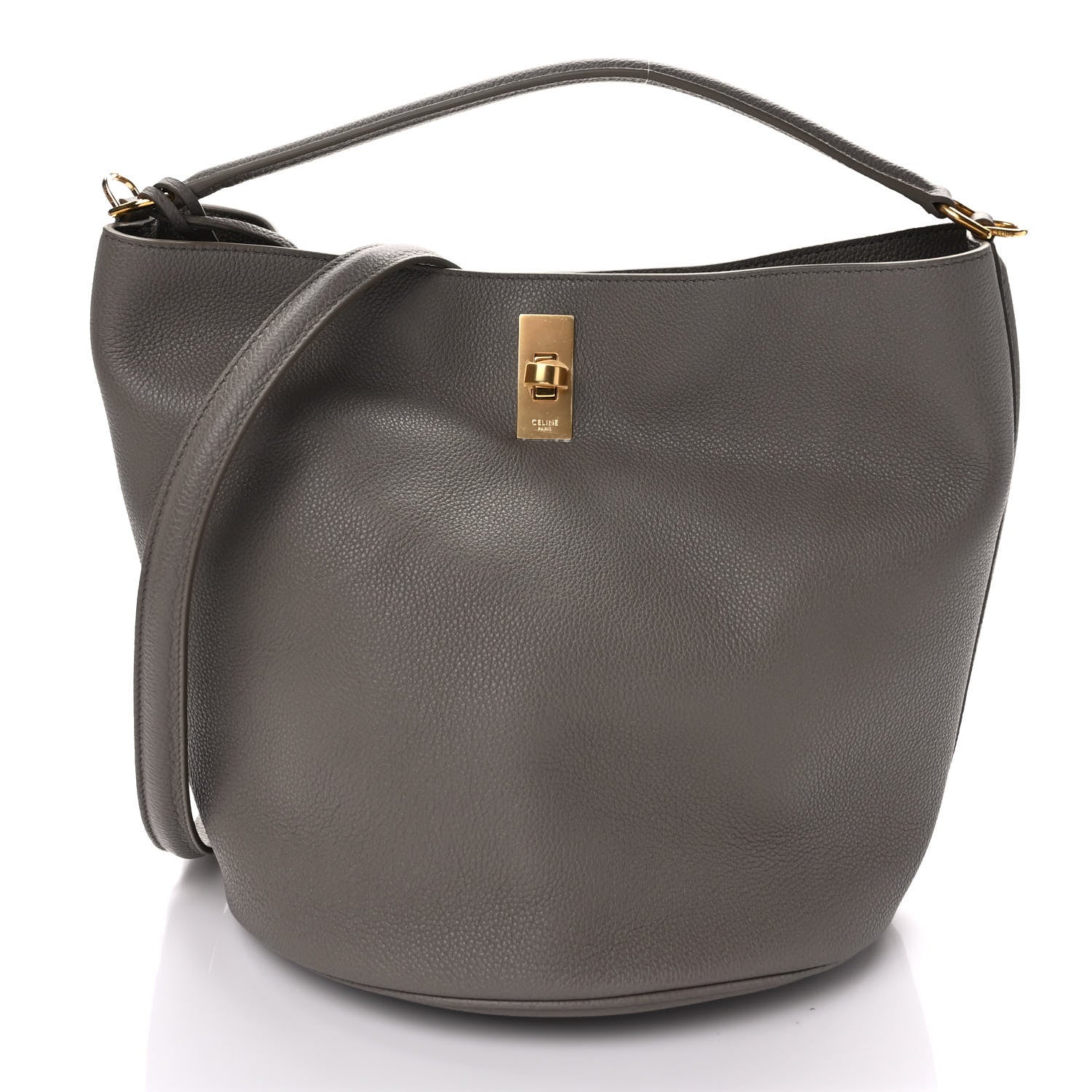 Celine Supple Grained Calfskin Bucket 16 Bag Pebble 3 of 12