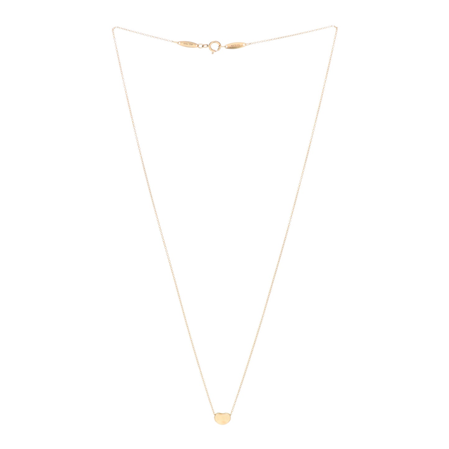18K Yellow Gold 6.5mm Elsa Peretti Bean Pendant Necklace