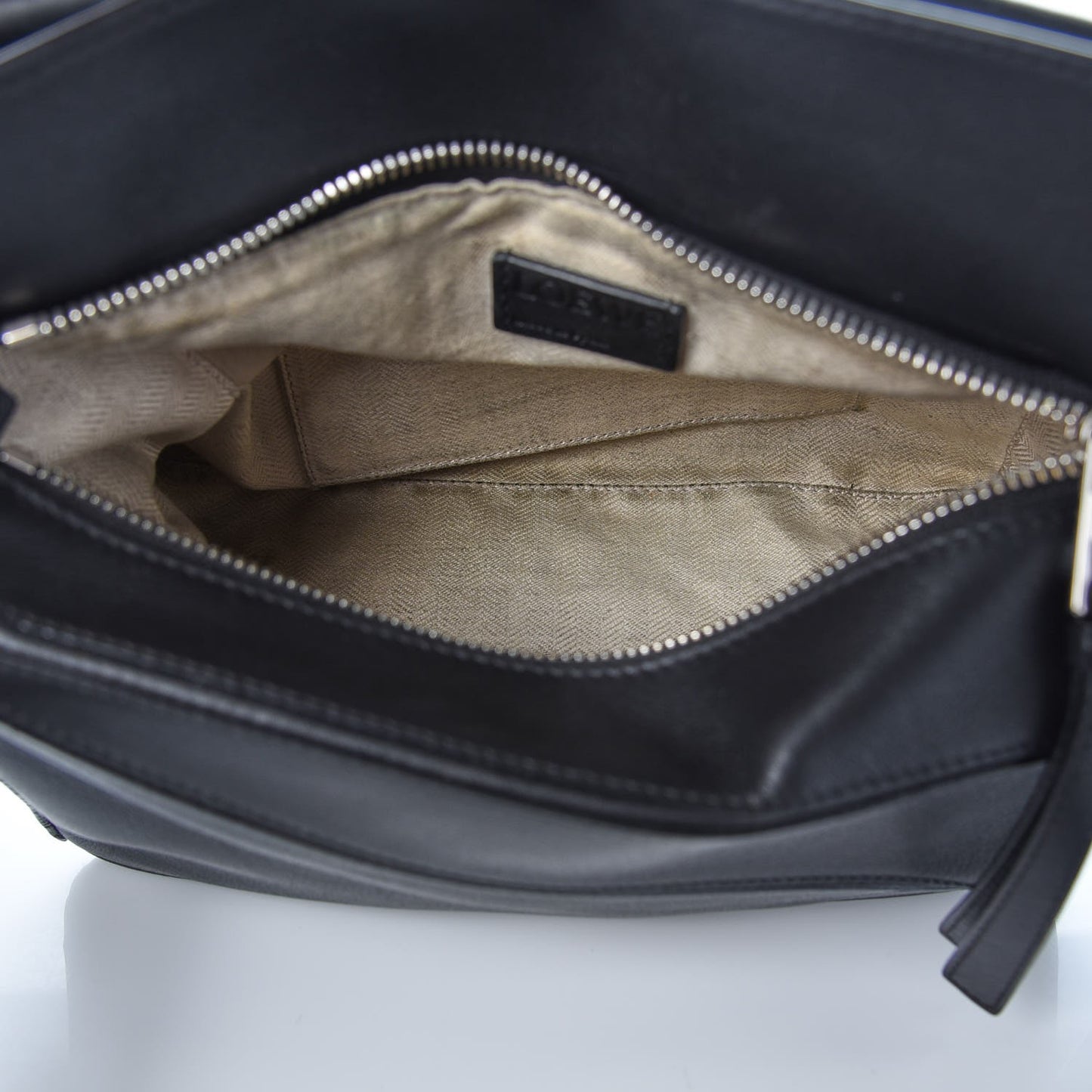 Calfskin Small Puzzle Bag Black
