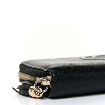 Gucci Pebbled Calfskin Medium Soho Zip Around Wallet Black 7 of 10