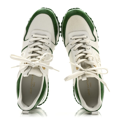 Louis Vuitton Calfskin Monogram Run Away Sneakers 37 White Green 2 of 12