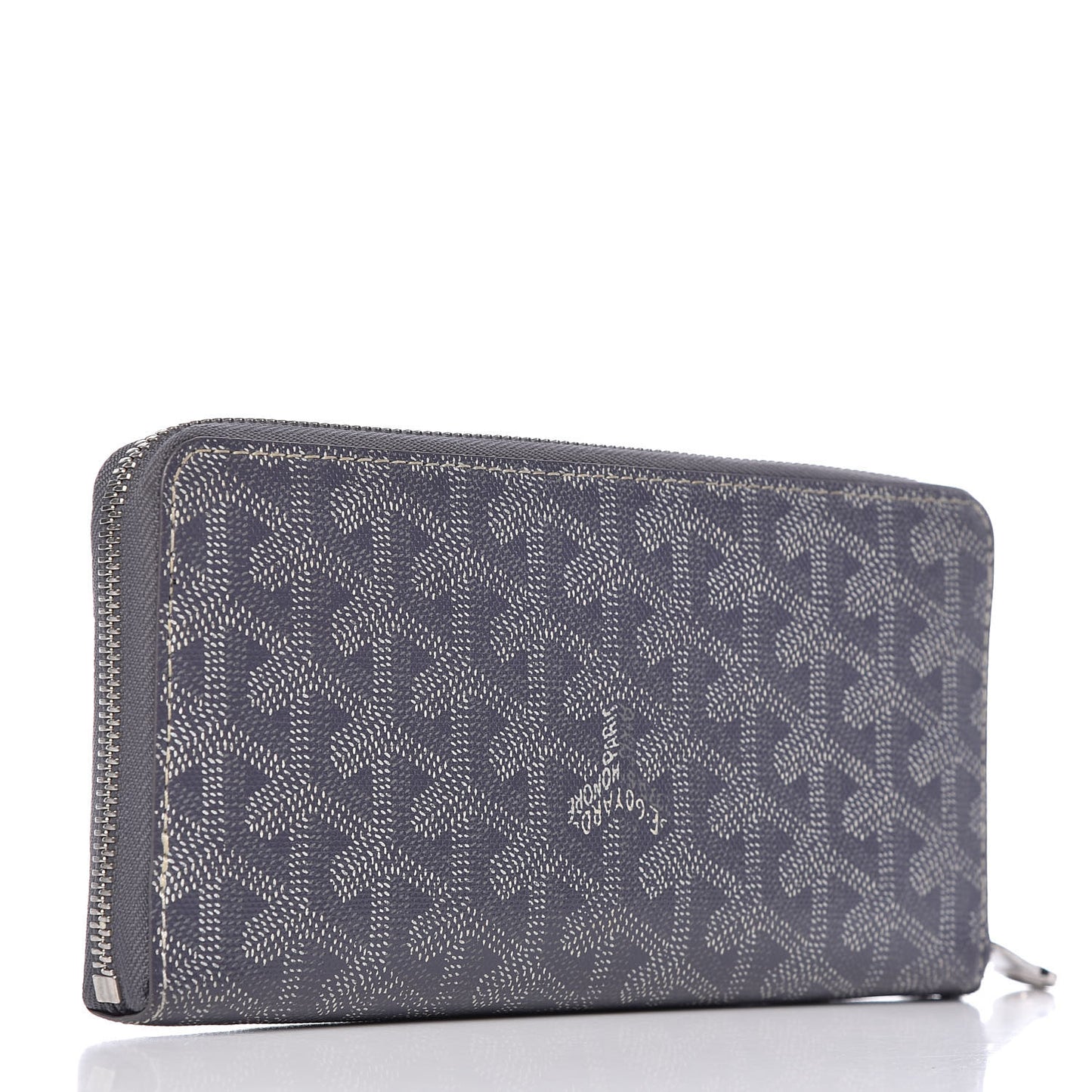 Goyardine Matignon Zip Around GM Wallet Grey