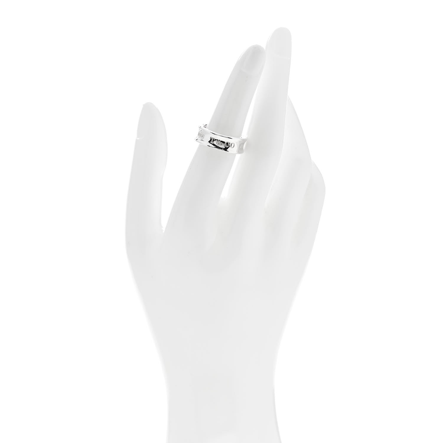 Tiffany Sterling Silver 1837 Band Ring 51 5.75 2 of 5