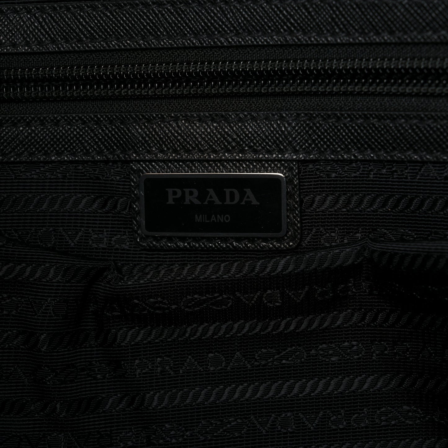 Tessuto Nylon Saffiano Briefcase Black